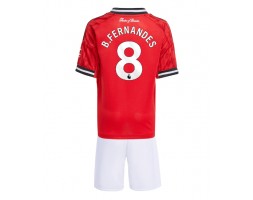 Manchester United Bruno Fernandes #8 Replik Heimtrikot Kinder 2025-26 Kurzarm (+ Kurze Hosen)
